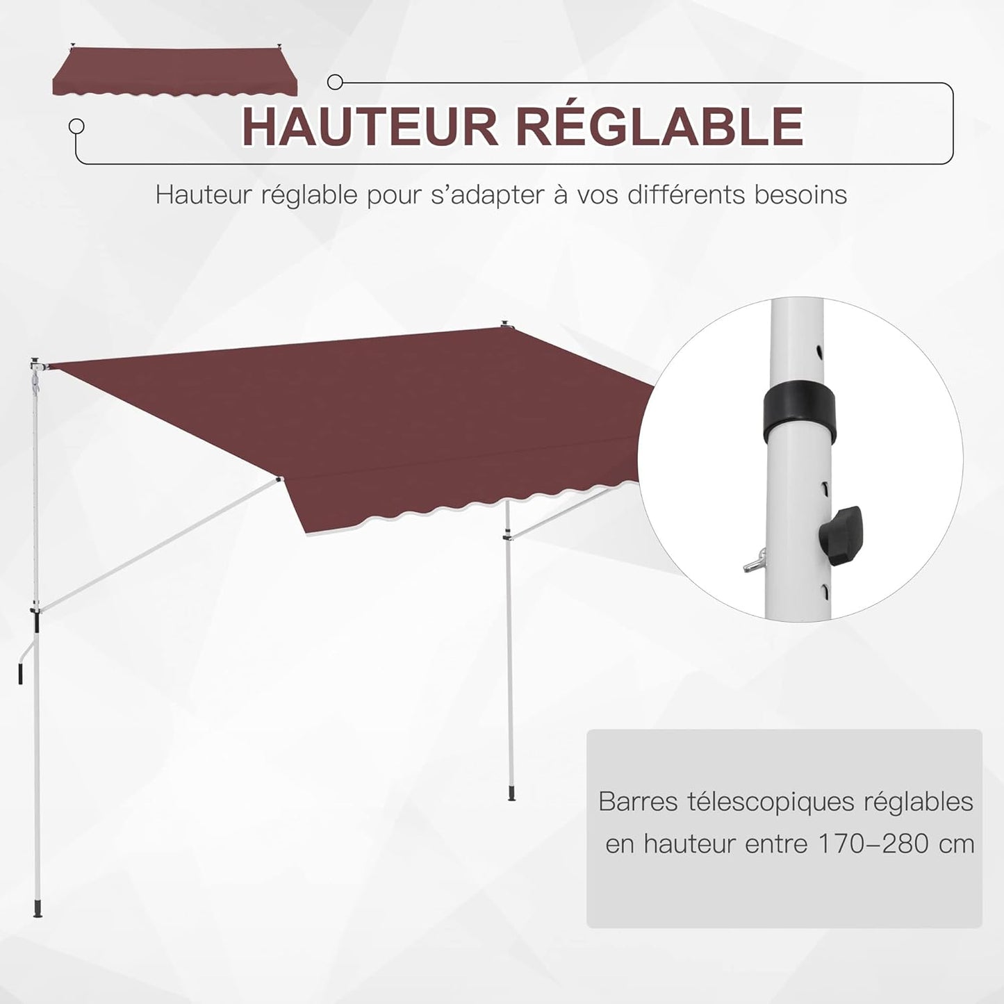 auvent rétractable pour terrasse