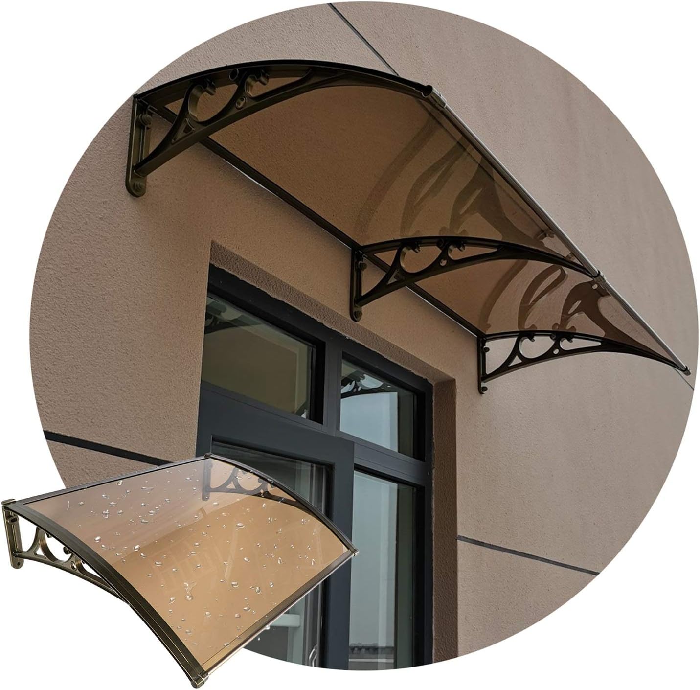 marquise et auvent de porte 160x60cm