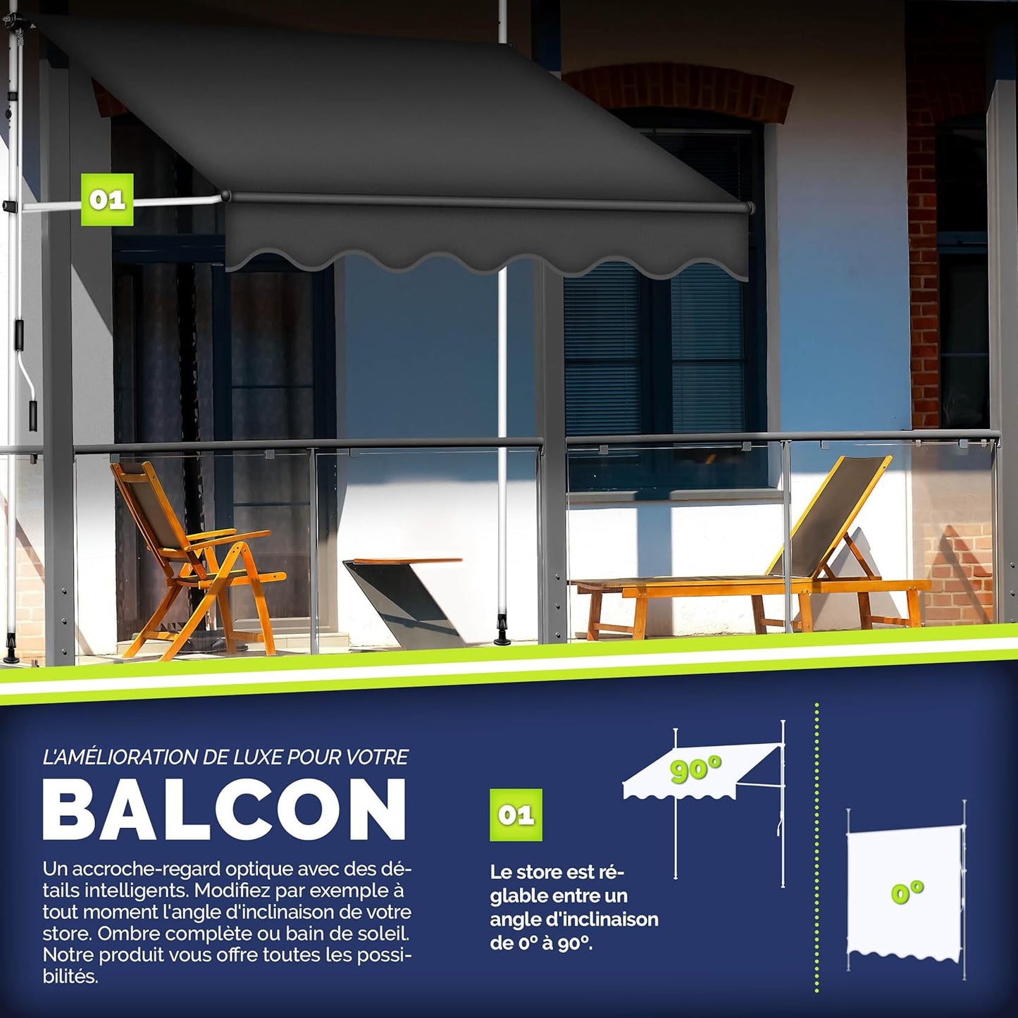 auvent pour terrasse en toile