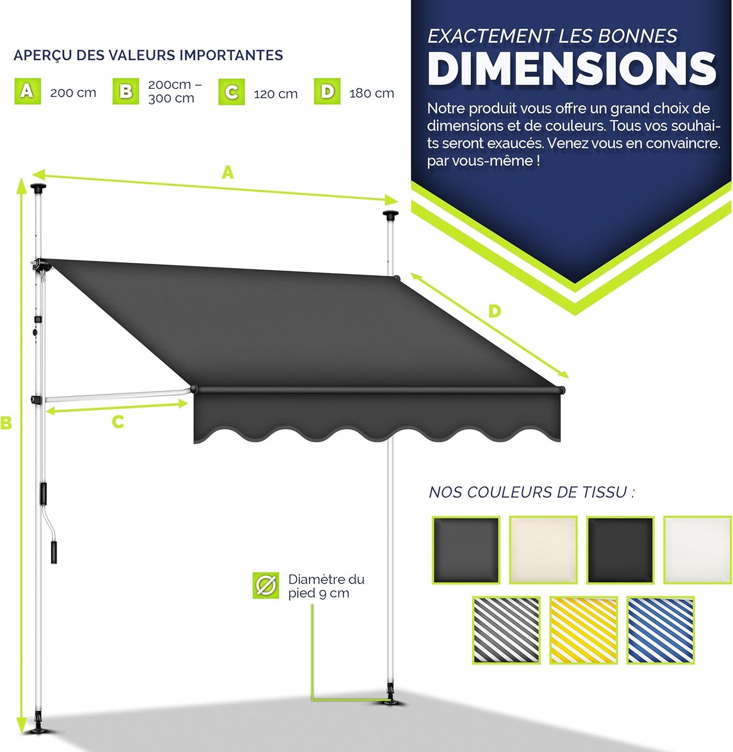 auvent pour terrasse en toile