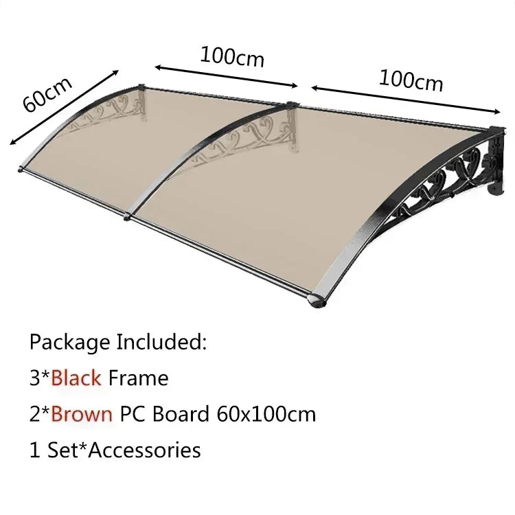 auvent et marquise 200x60cm