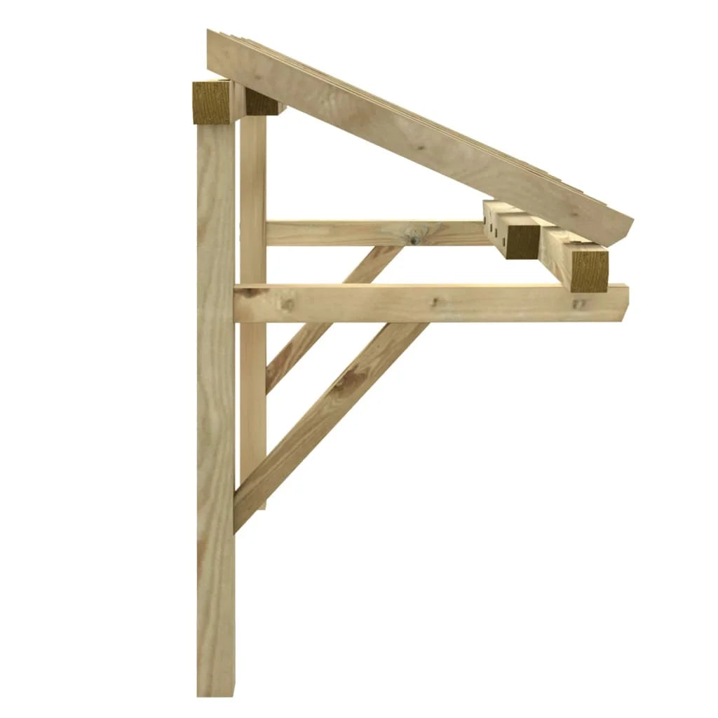 auvent de porte en bois, marquise de porte bois 150x100cm