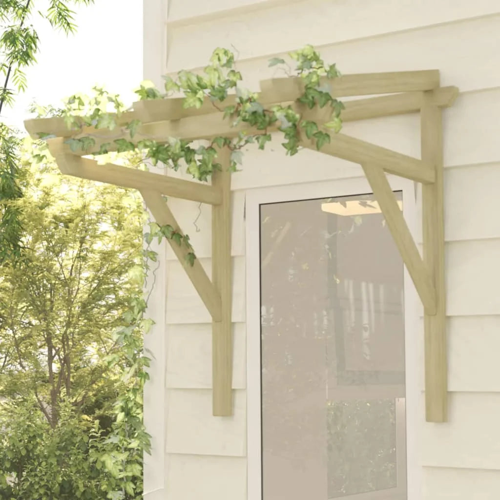 auvent de porte bois, marquise de porte en bois 100x80cm