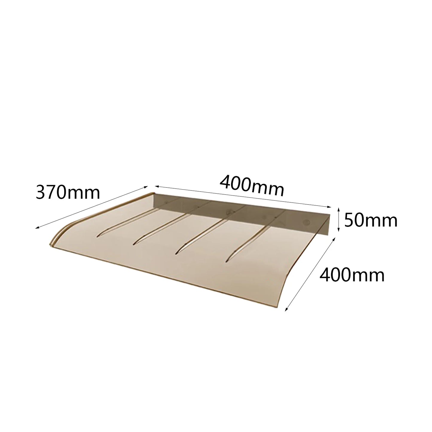 auvents marquise de porte 40x40cm