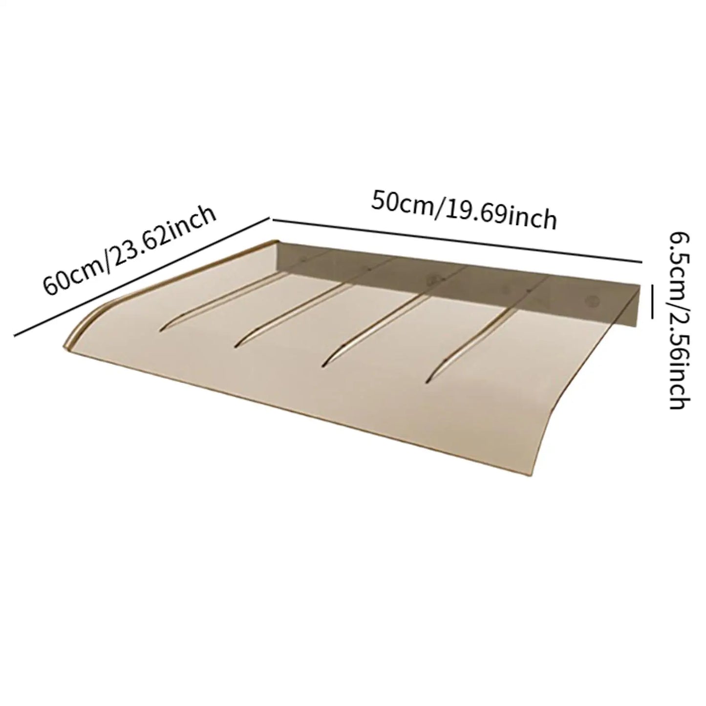 marquise auvent porte 60x50cm