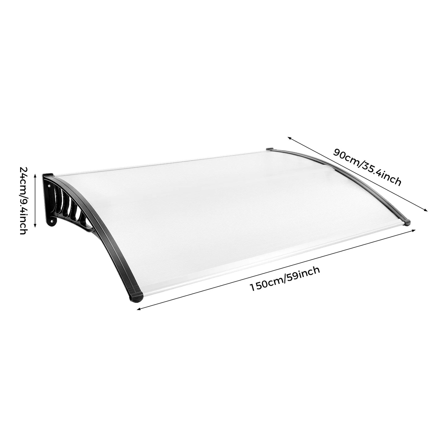 auvent marquise contemporaine 150x90cm