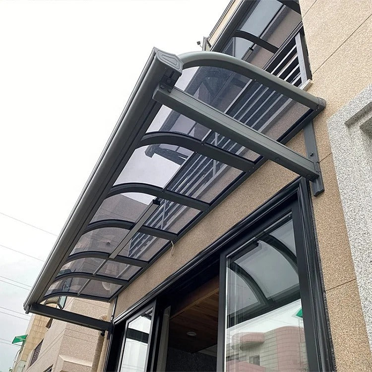 auvent aluminium porte de garage 200x150cm
