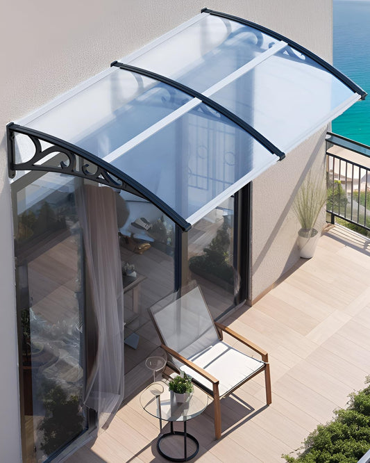 marquise de porte blanc 200x60cm