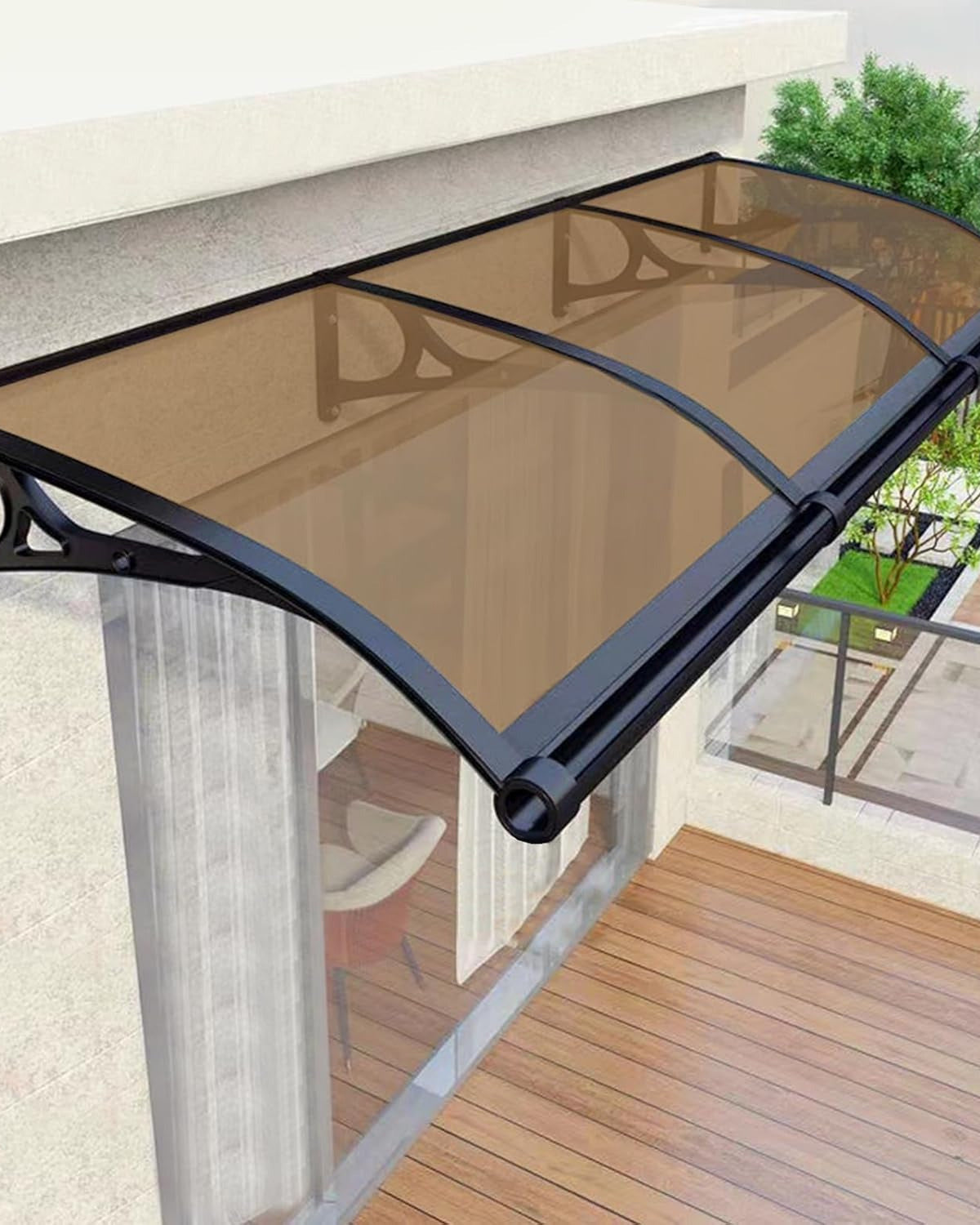 auvent de porte marquise 240x60cm