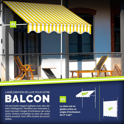 auvent balcon sans perçage