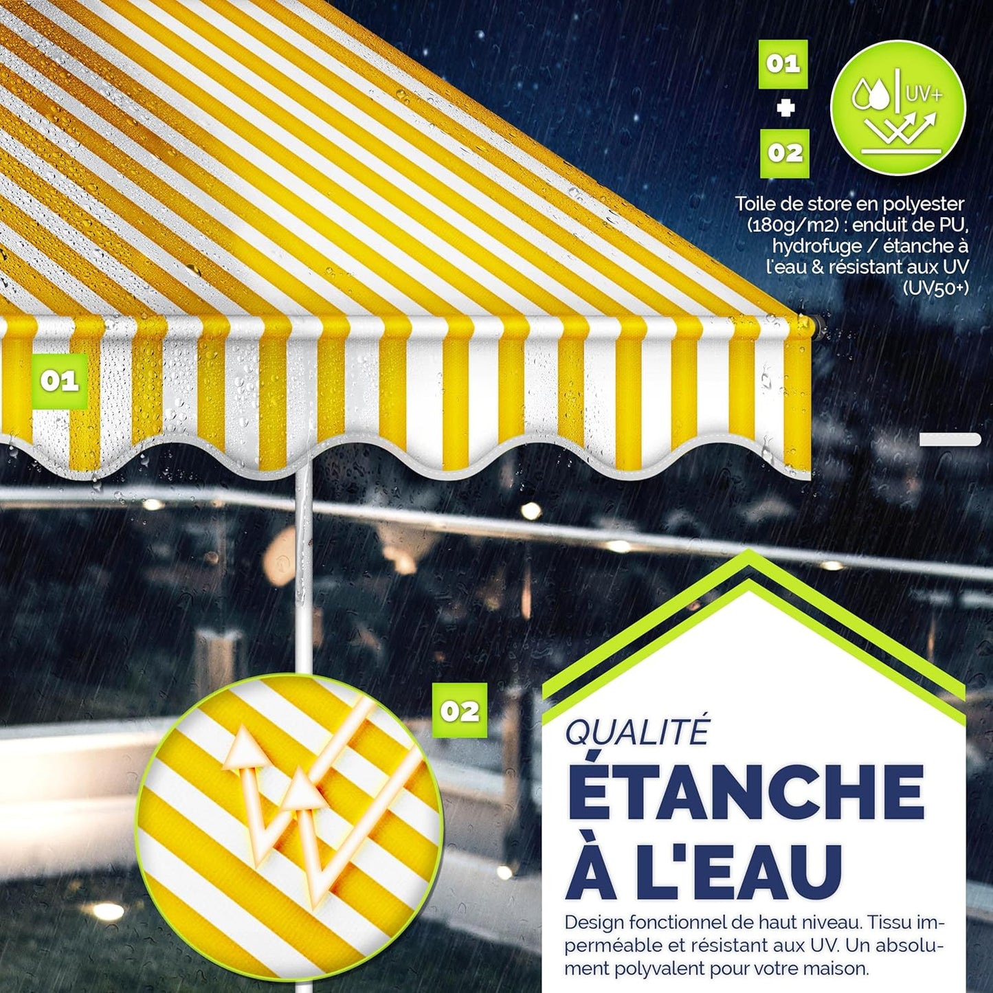 auvent balcon sans perçage