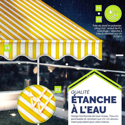 auvent balcon sans perçage