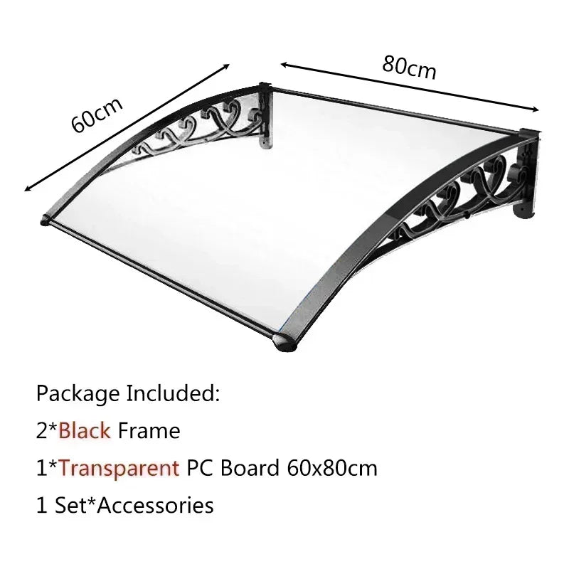 auvent de porte marquise 80x60cm