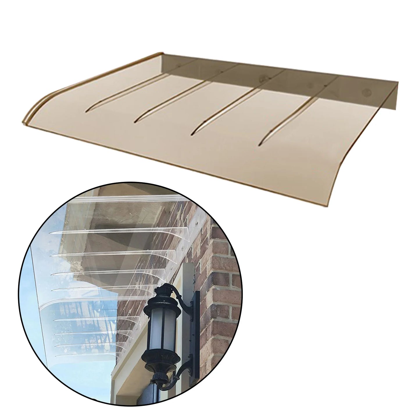 marquise auvent porte 60x50cm