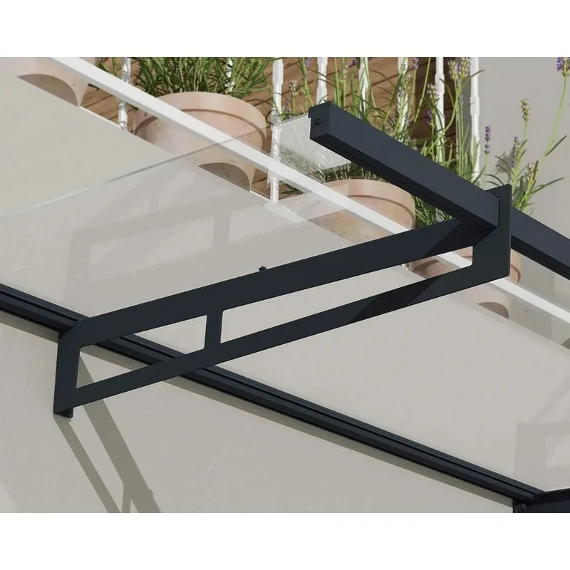 auvent de porte verre 150x90cm