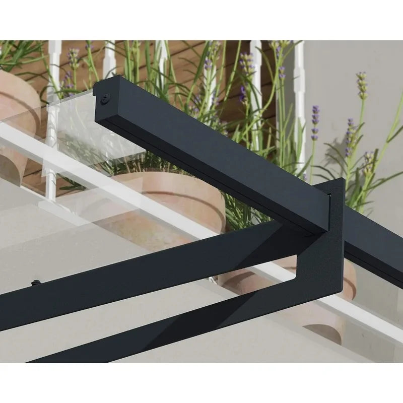 auvent de porte verre 150x90cm