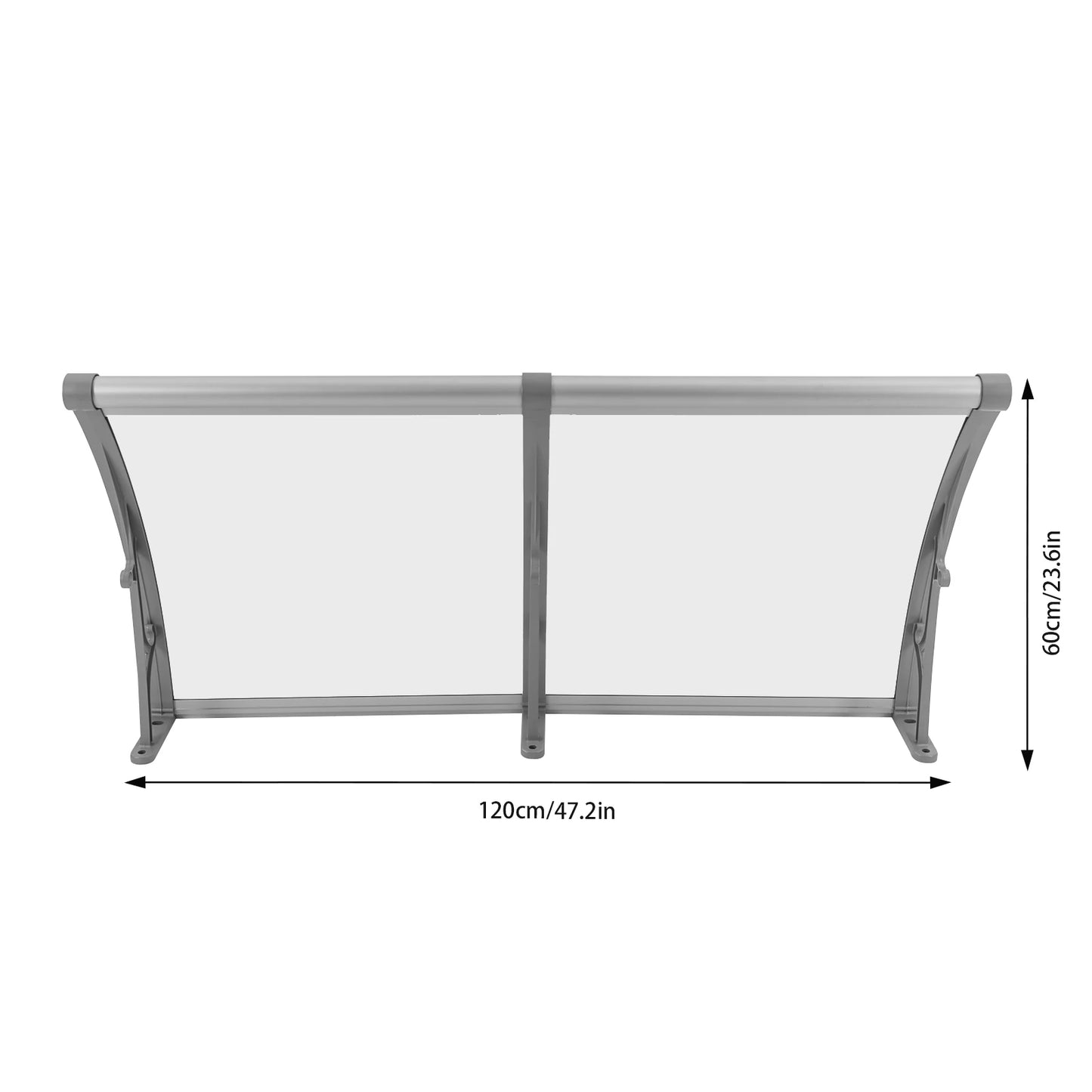auvents de porte, auvent marquise de porte 120 x 60 cm
