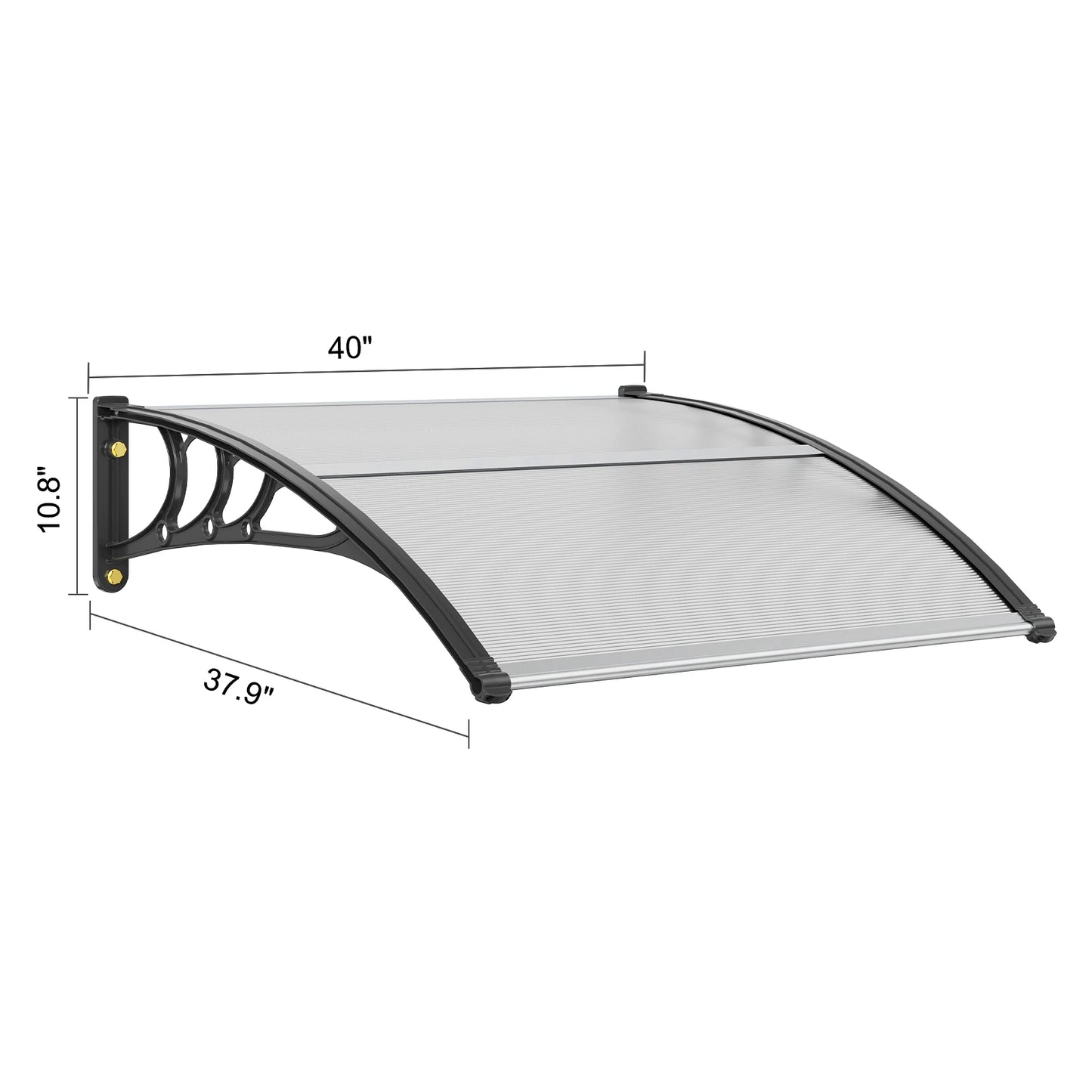 auvent marquise de porte 40x40cm